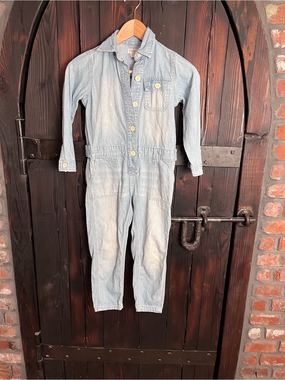 Gymboree Light Blue Denim One-Piece Bodysuit Jumpsuit